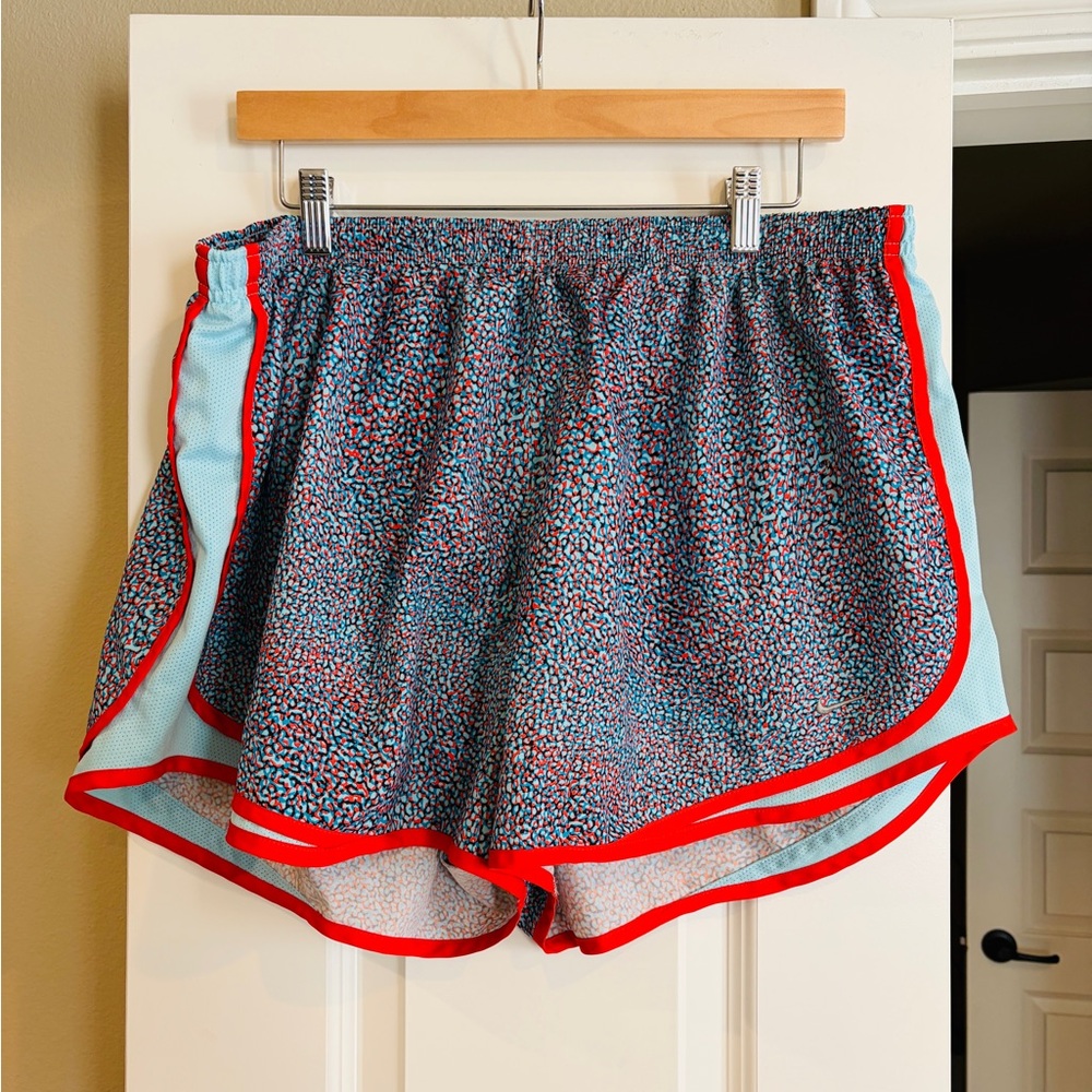 Stylish Women's Nike Blue and Red Shorts